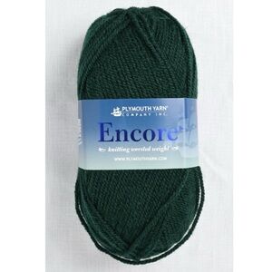 Plymouth Yarn Encore Medium Worsted 204 Forest Green Wool Yarn